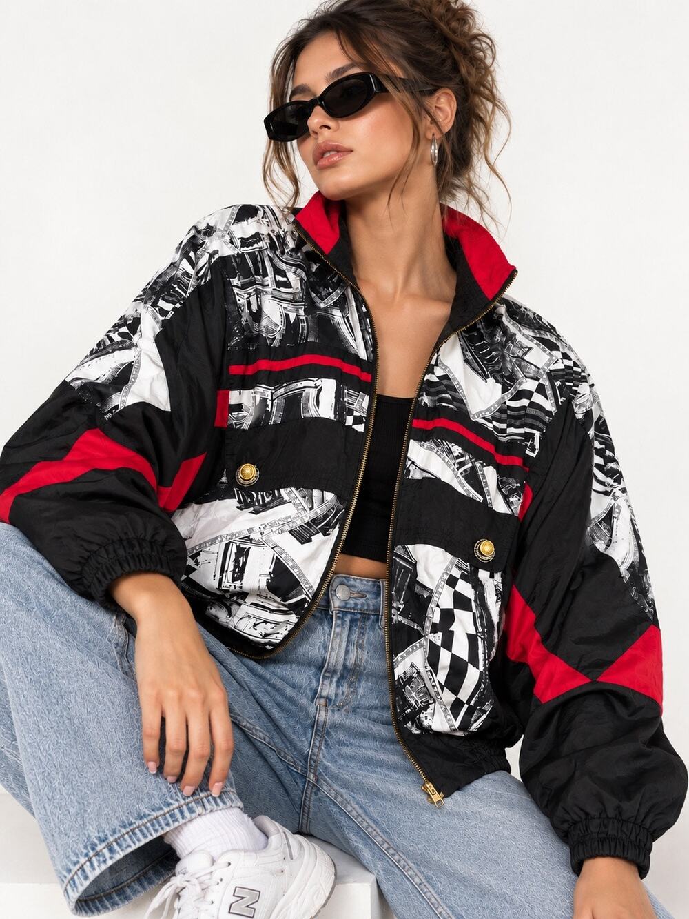 Vintage Studio Ray by River Edge 100% Silk Windbreaker Jacket – Size S